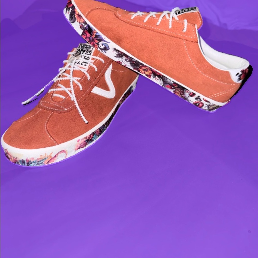 Orange Vans Sneakers with Zipuplaces